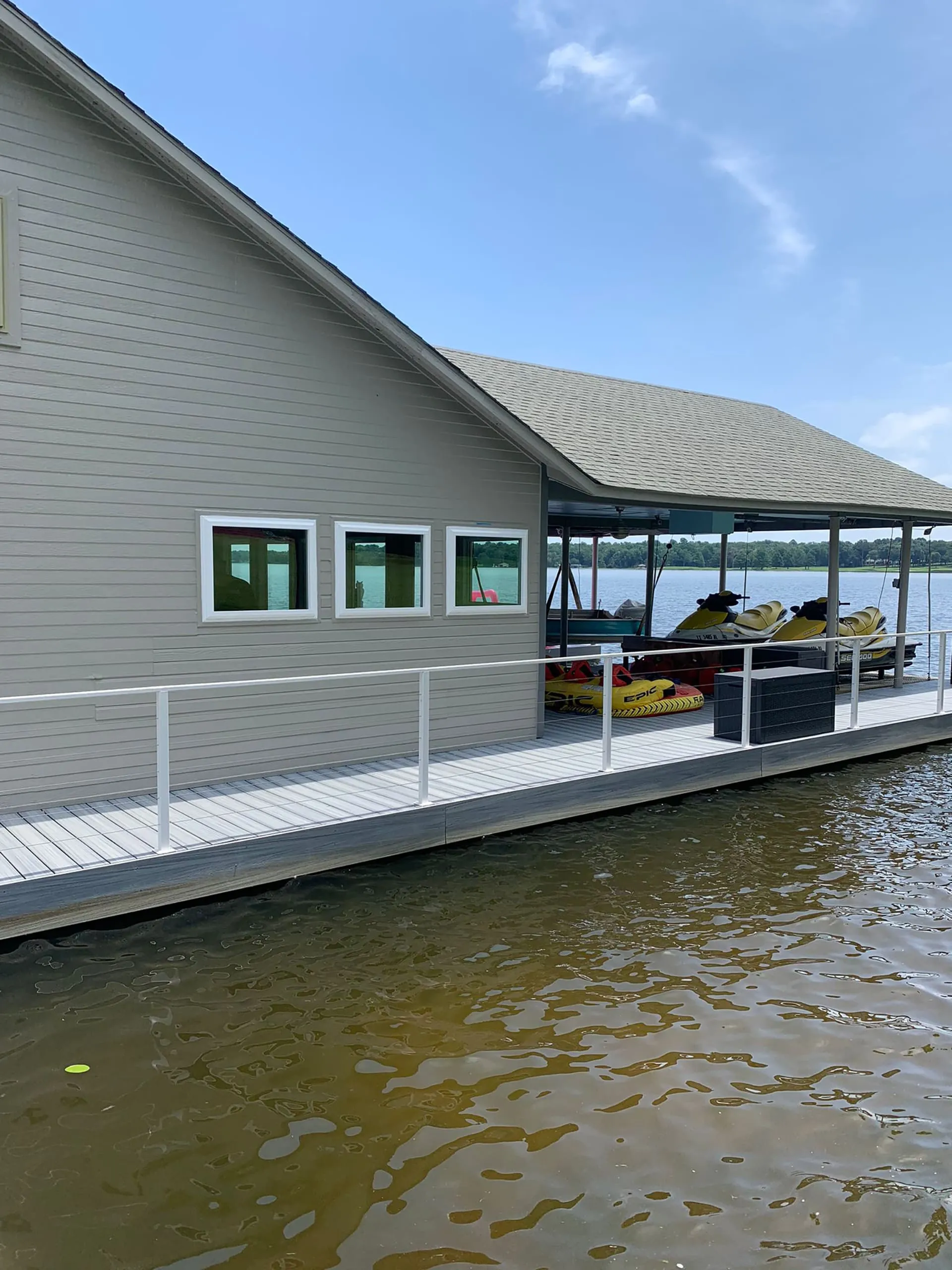 Houseboat window installation